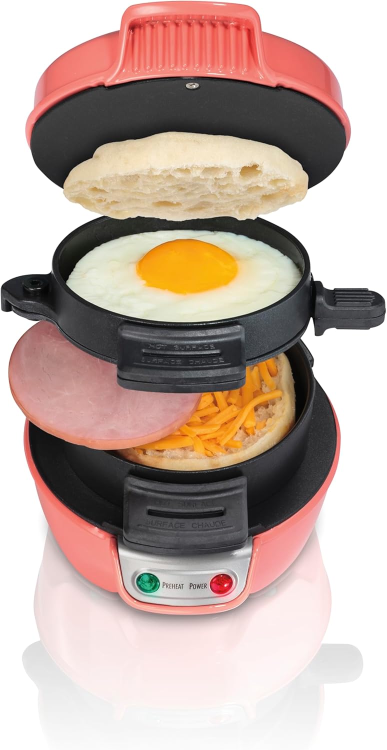 Breakfast Sandwich Maker with Egg Cooker Ring