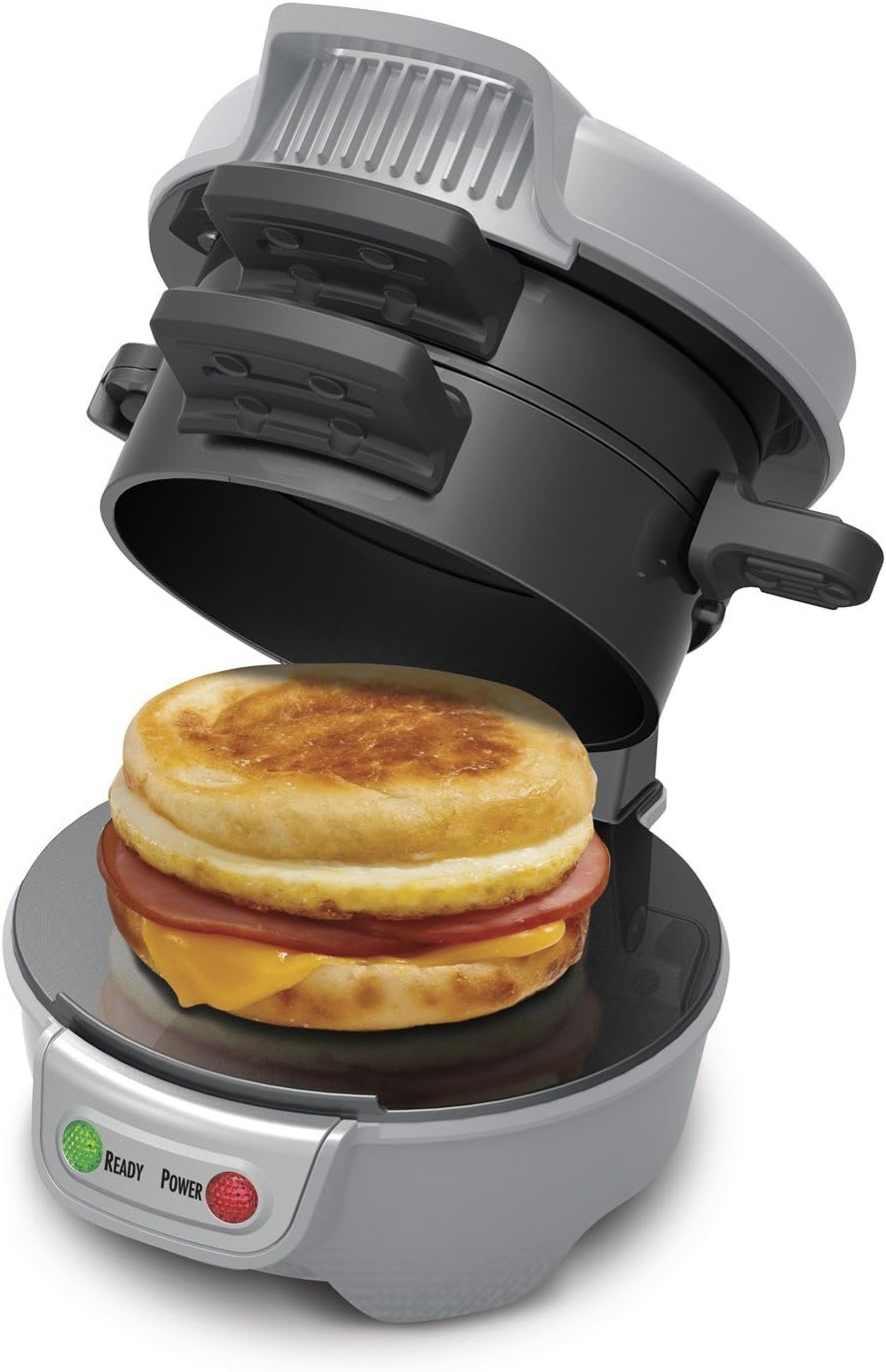 Breakfast Sandwich Maker with Egg Cooker Ring
