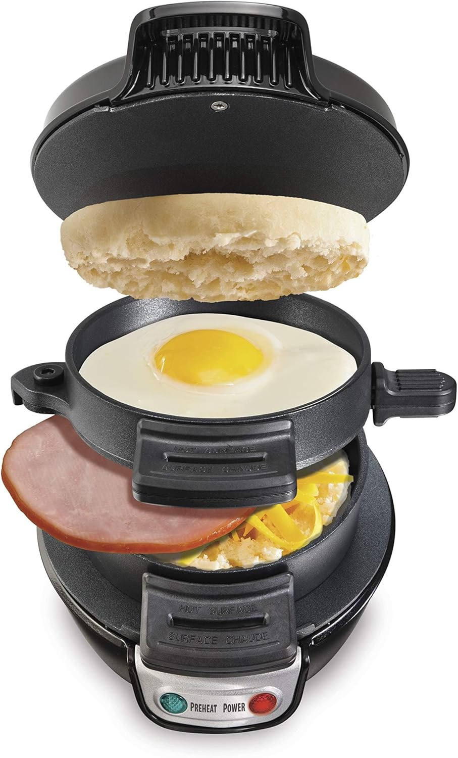 Breakfast Sandwich Maker with Egg Cooker Ring