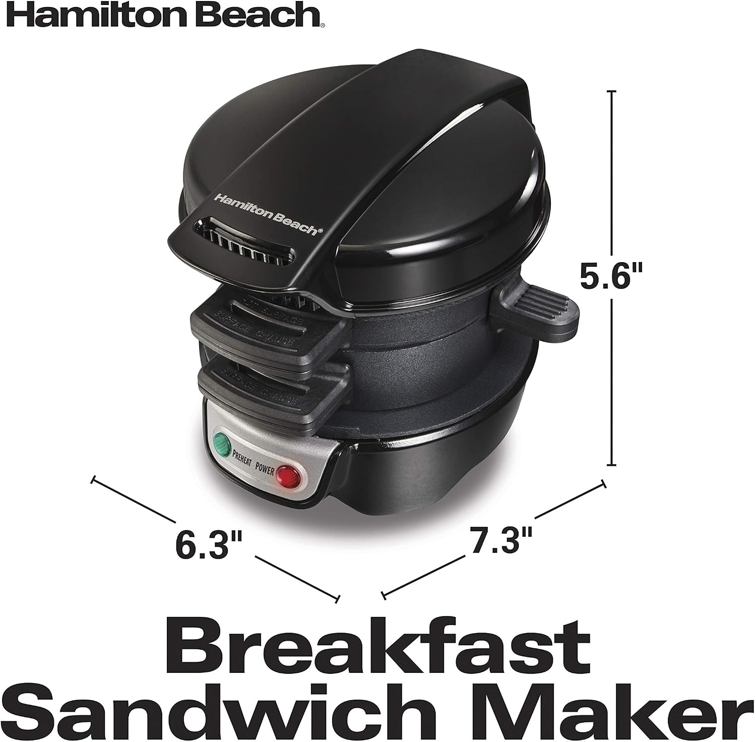 Breakfast Sandwich Maker with Egg Cooker Ring