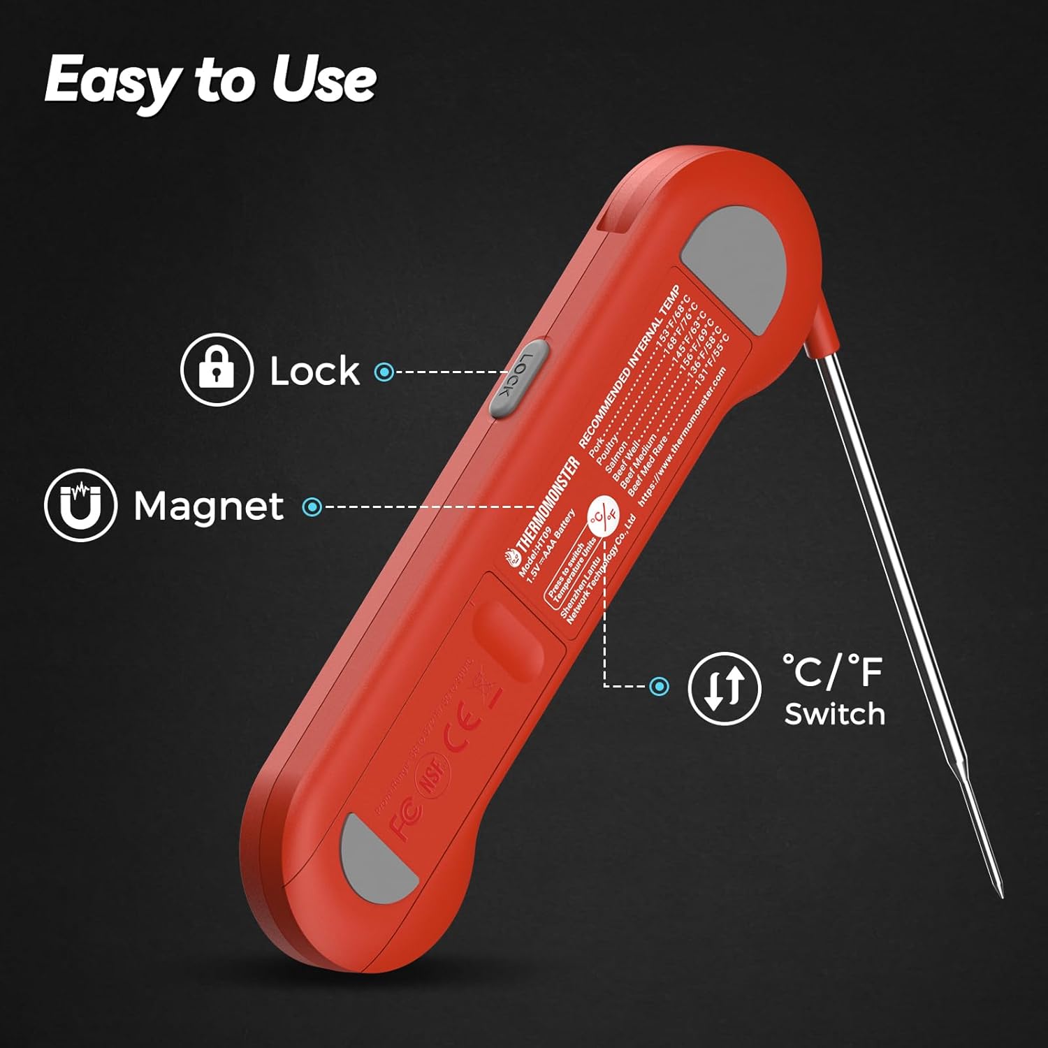 Instant Read Meat Thermometer Digital