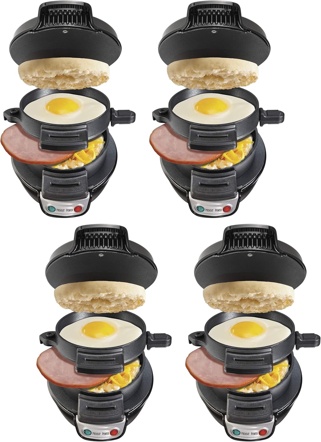 Breakfast Sandwich Maker with Egg Cooker Ring