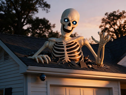 Giant Halloween LED Ground Breaking Skeleton