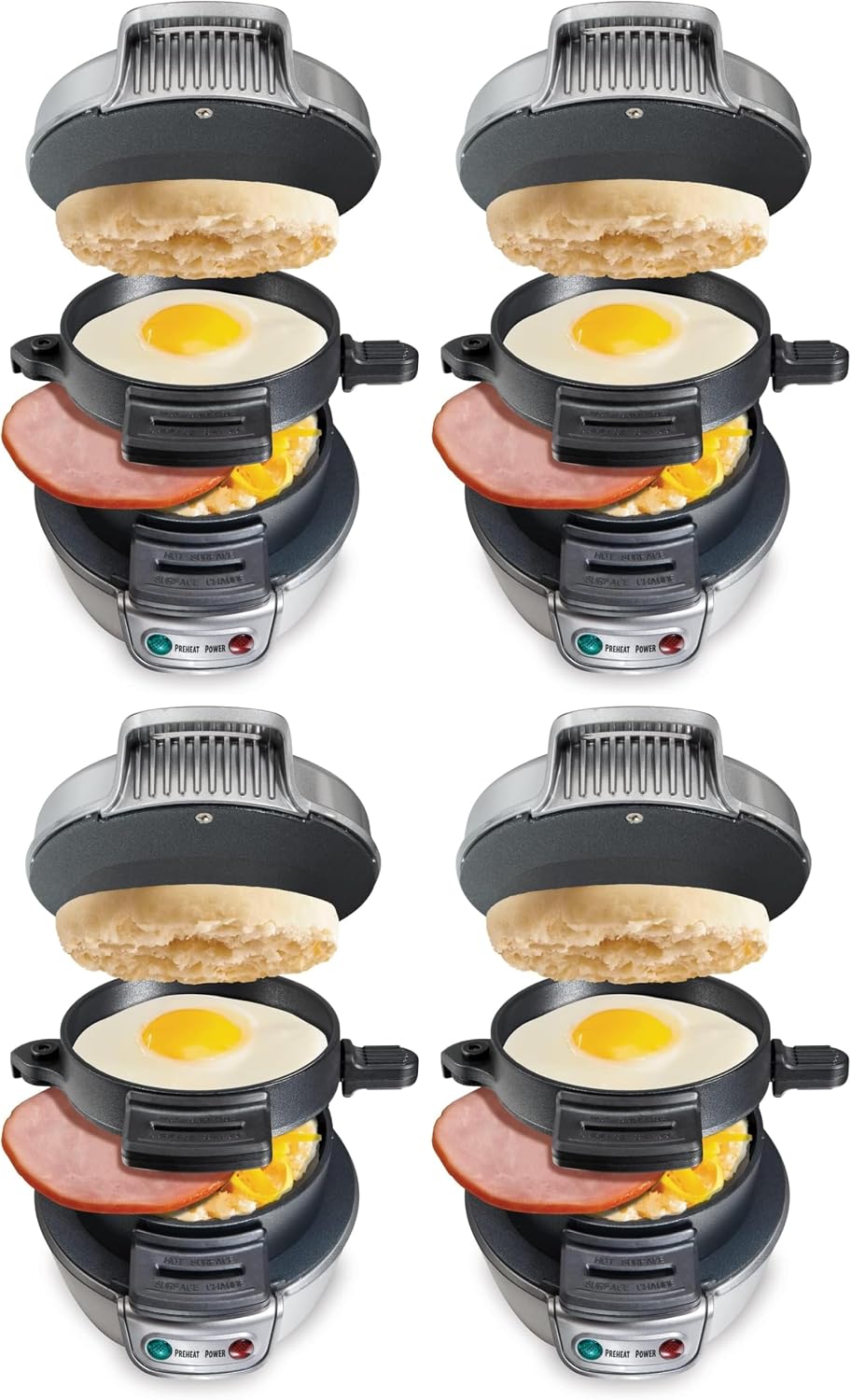 Breakfast Sandwich Maker with Egg Cooker Ring