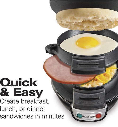 Breakfast Sandwich Maker with Egg Cooker Ring