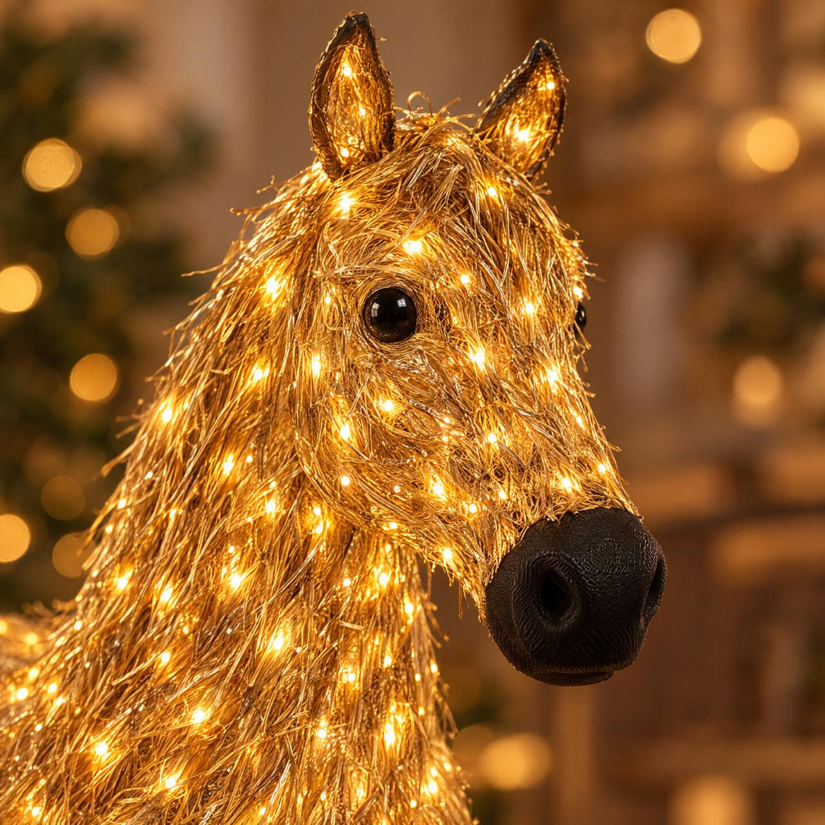 Double Horse LED Christmas Decoration Set