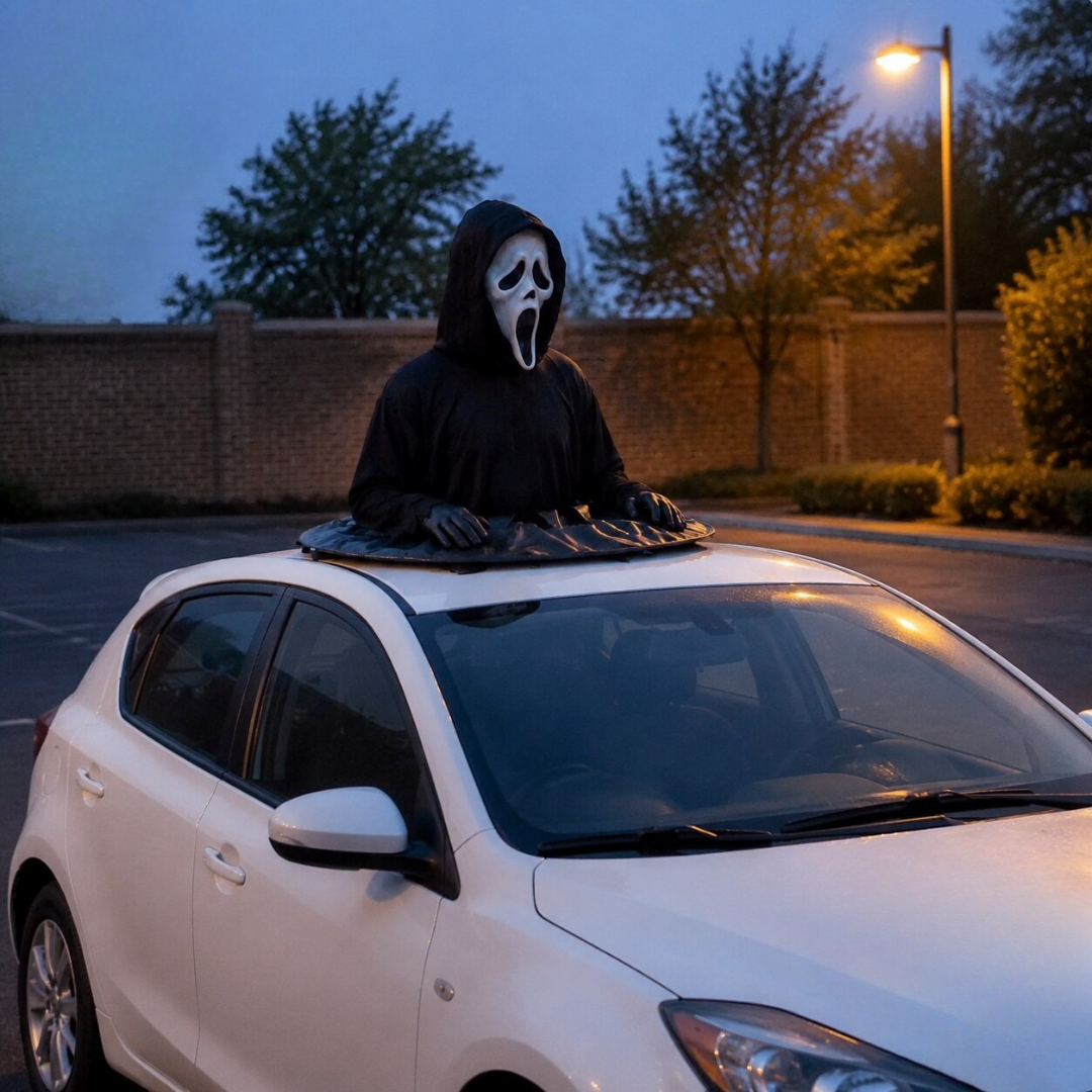 Horror Ghost Mask Car Roof Halloween Decor