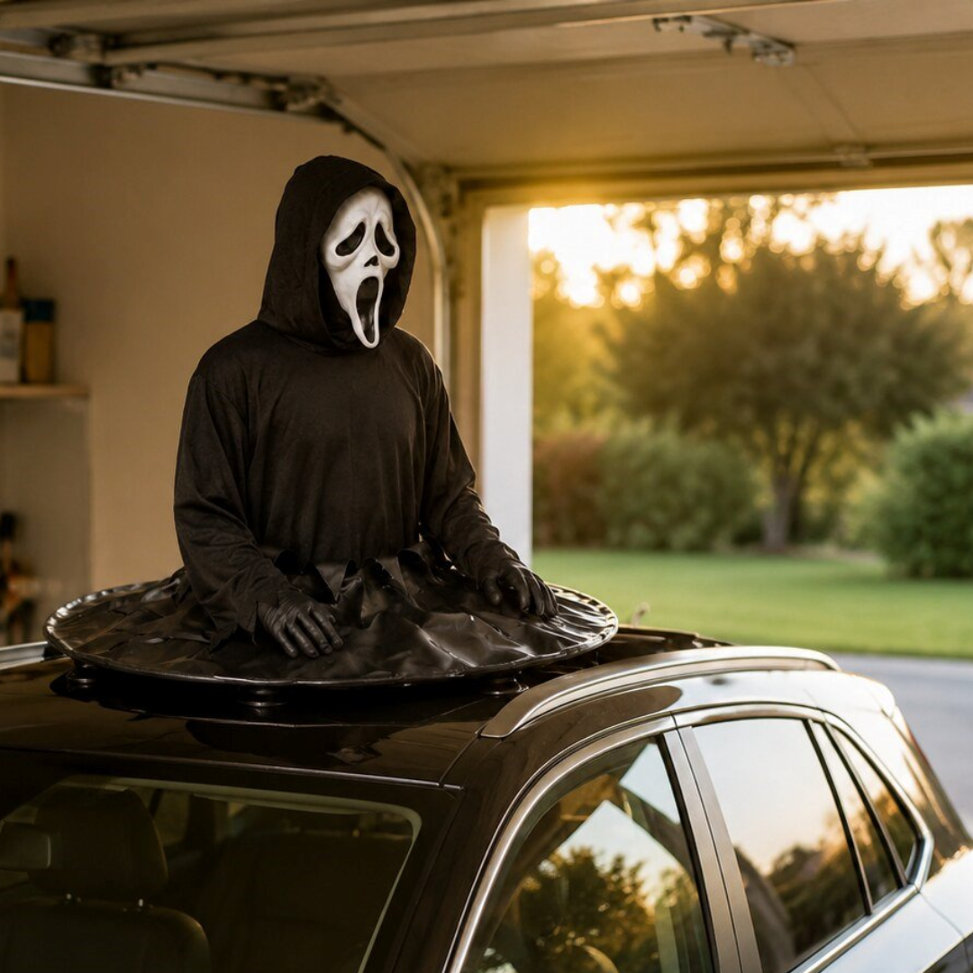 Horror Ghost Mask Car Roof Halloween Decor