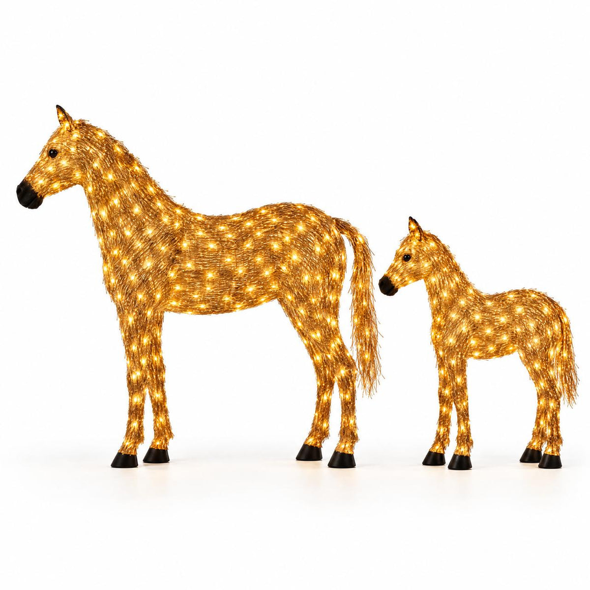 Double Horse LED Christmas Decoration Set