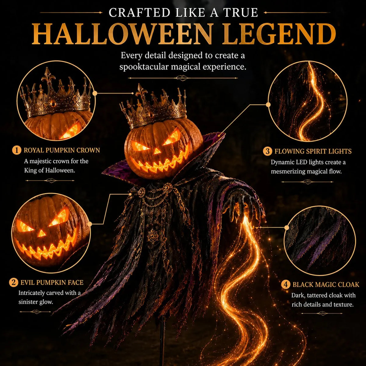 Pumpkin Reaper Halloween Yard Decoration