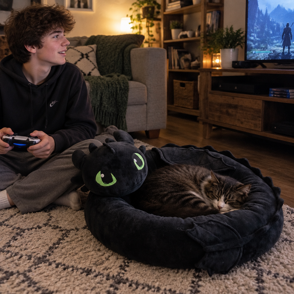 Toothless Dragon Cat Cave Bed