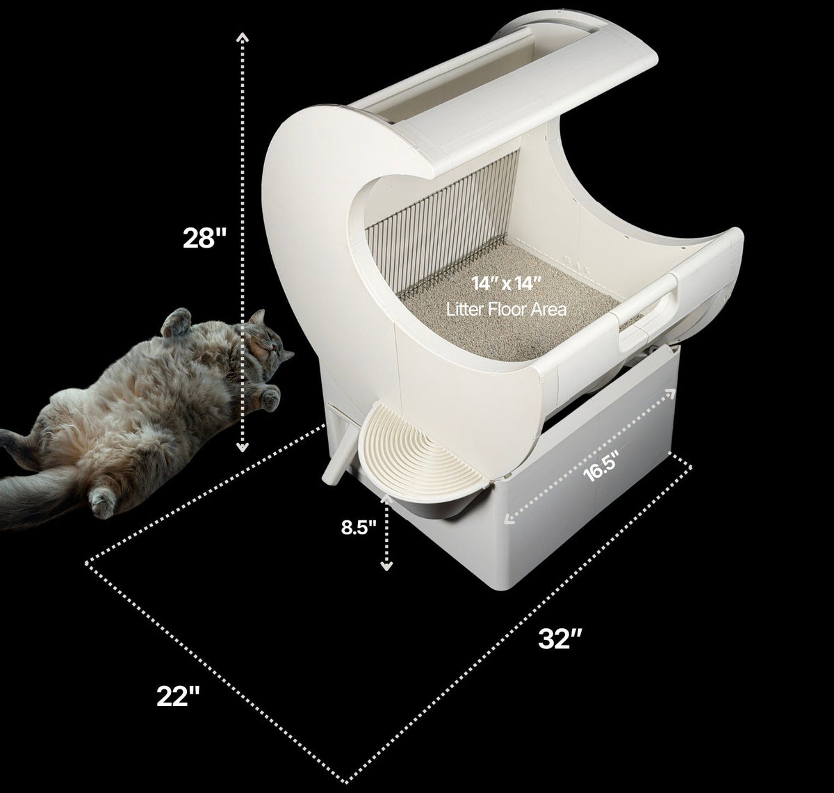 Manual Self-Cleaning Cat Litter Box