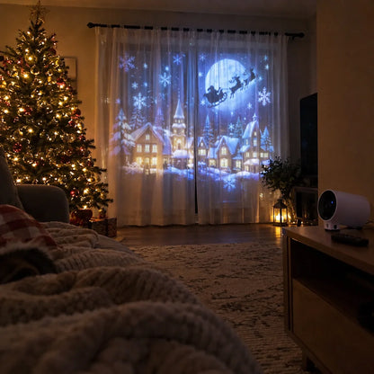 Pane Light™ Christmas Projector – 3D Holiday Scene Outdoor Light