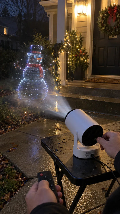 Pane Light™ Christmas Projector – 3D Holiday Scene Outdoor Light